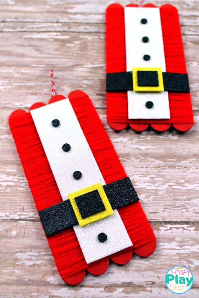 Popsicle Stick Santa Craft for Kids by Craft Play Learn