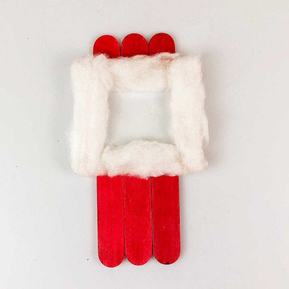 Popsicle Stick Santa Ornament Step 5
