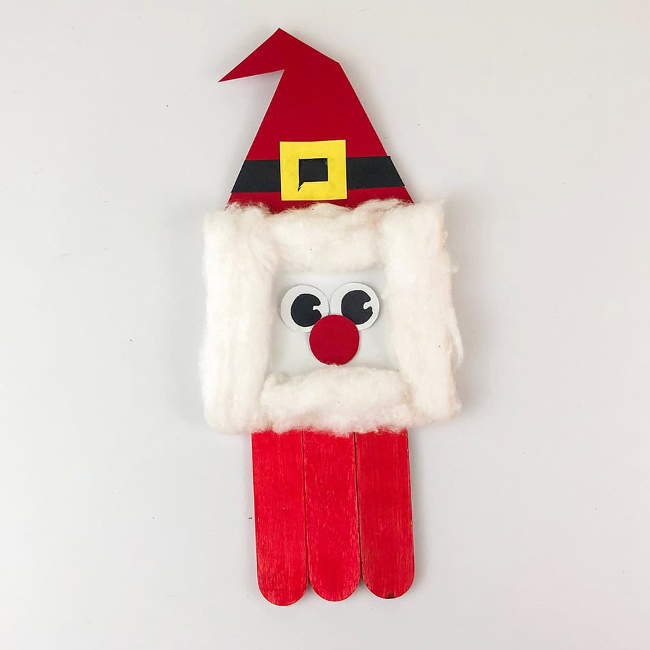 Popsicle Stick Santa Ornament Step 9