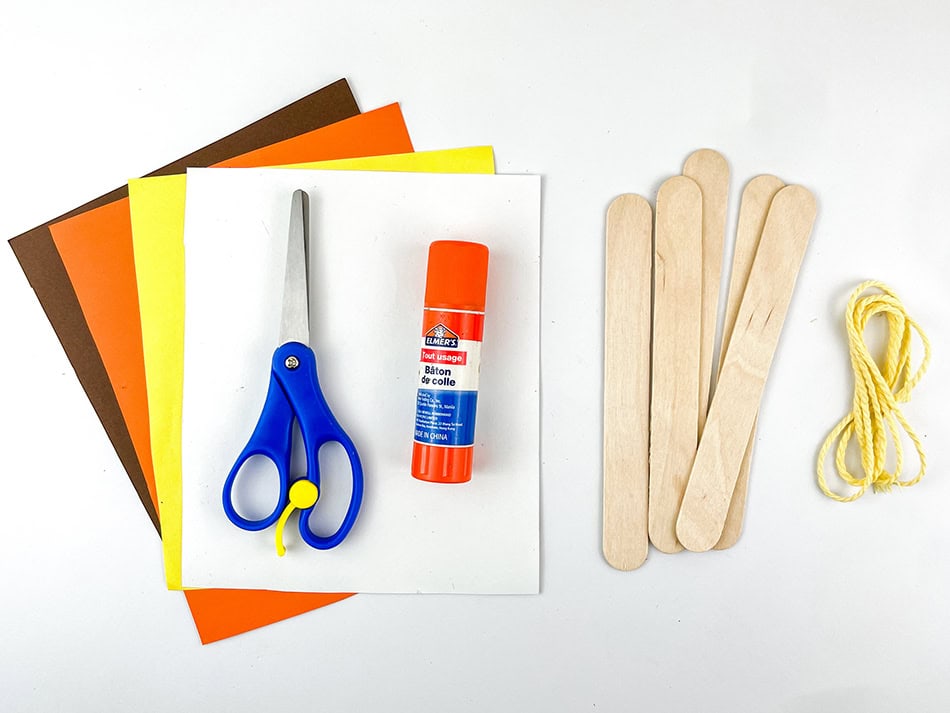 Popsicle Stick Scarecrow Craft for Kids Materials