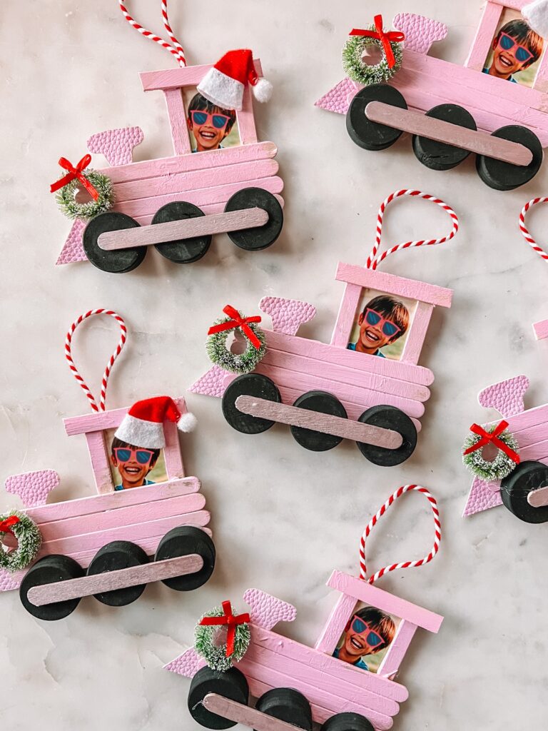 Popsicle Stick Train Ornament Craft by Studio DIY