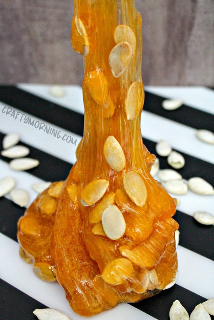 Pumpkin Guts Slime Recipe by crafty morning