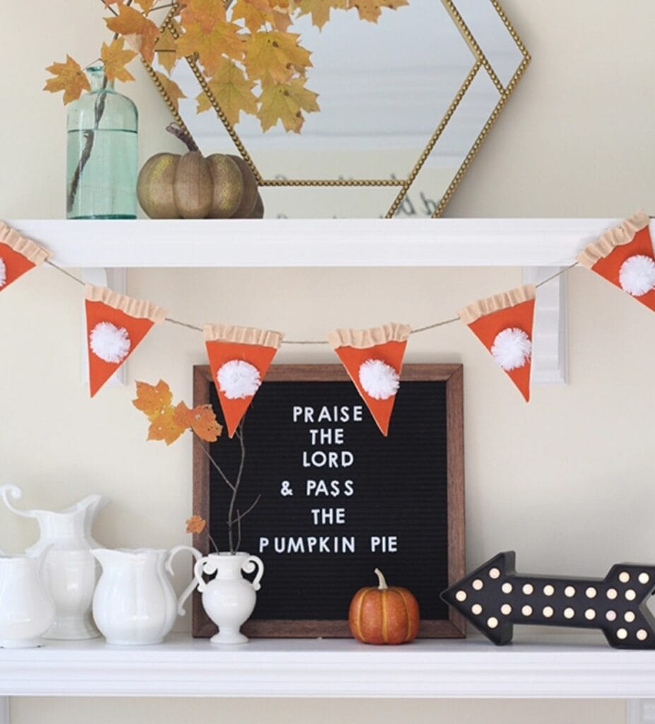 Pumpkin Pie Thanksgiving Garland by Less-tha-perfect life of Bliss