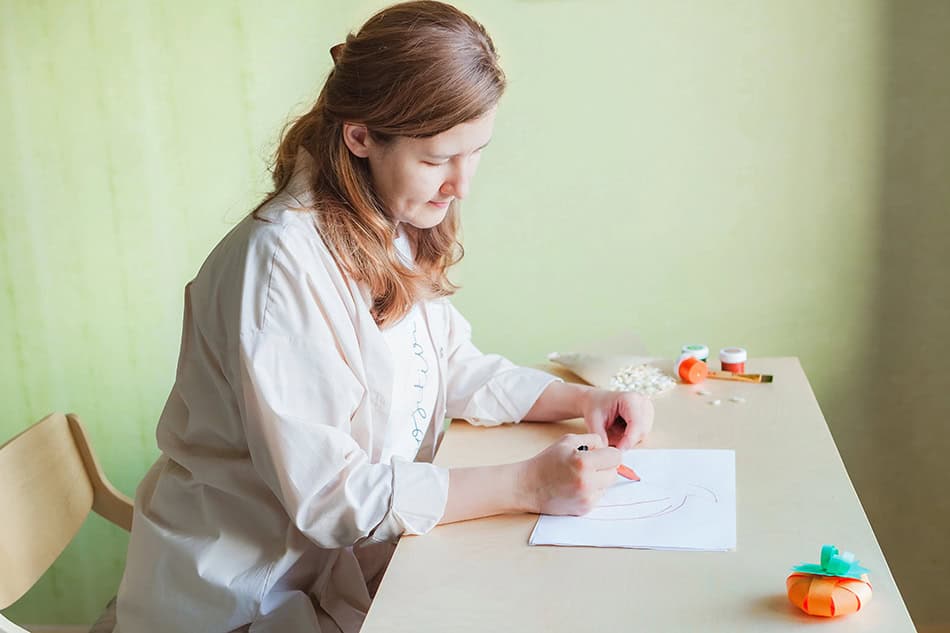 Pumpkin Seed Painting Craft for Kids Step 1