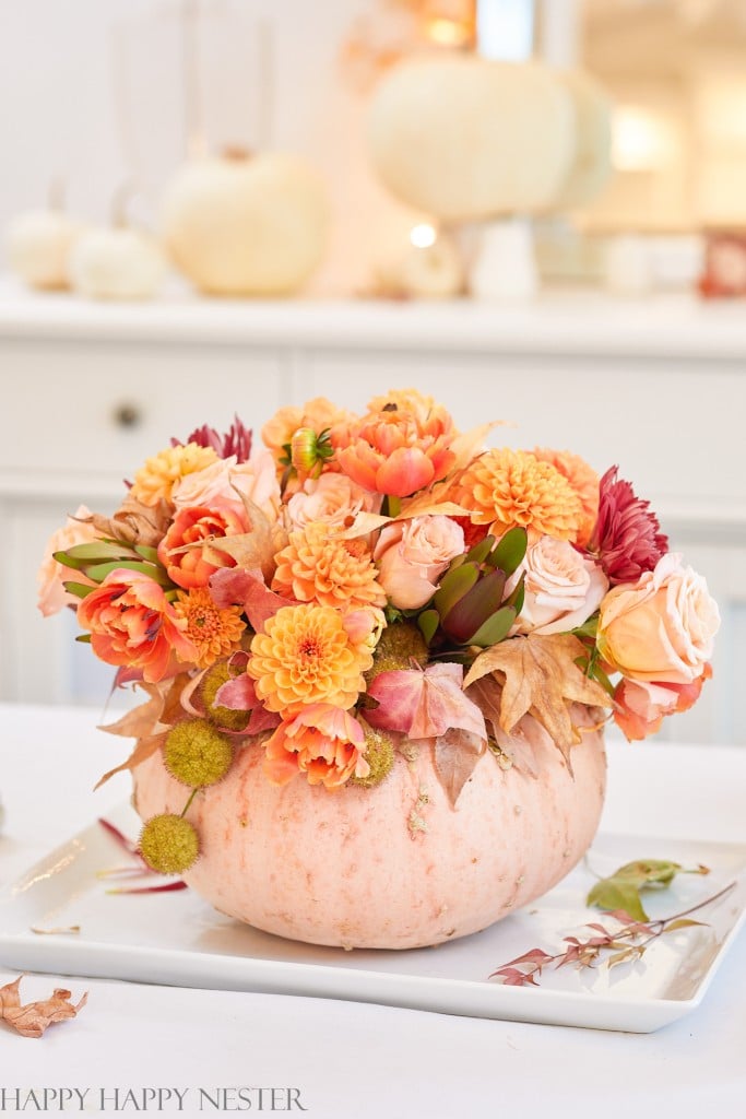 Pumpkin Vase for Flowers by Happy Happy Nester