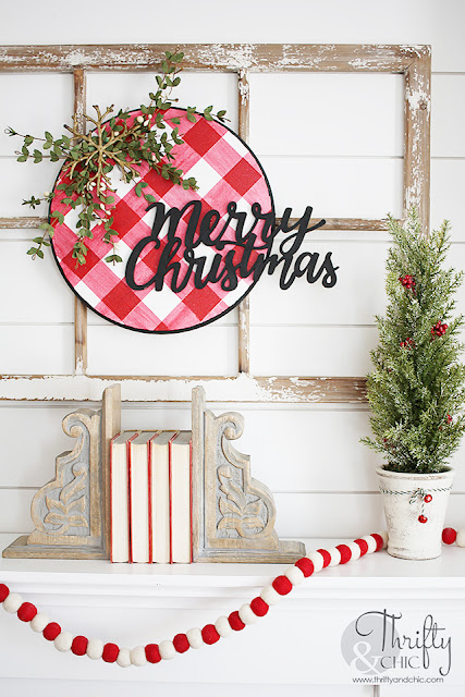 Red and White Buffalo Plaid Christmas by Thrifty and Chic