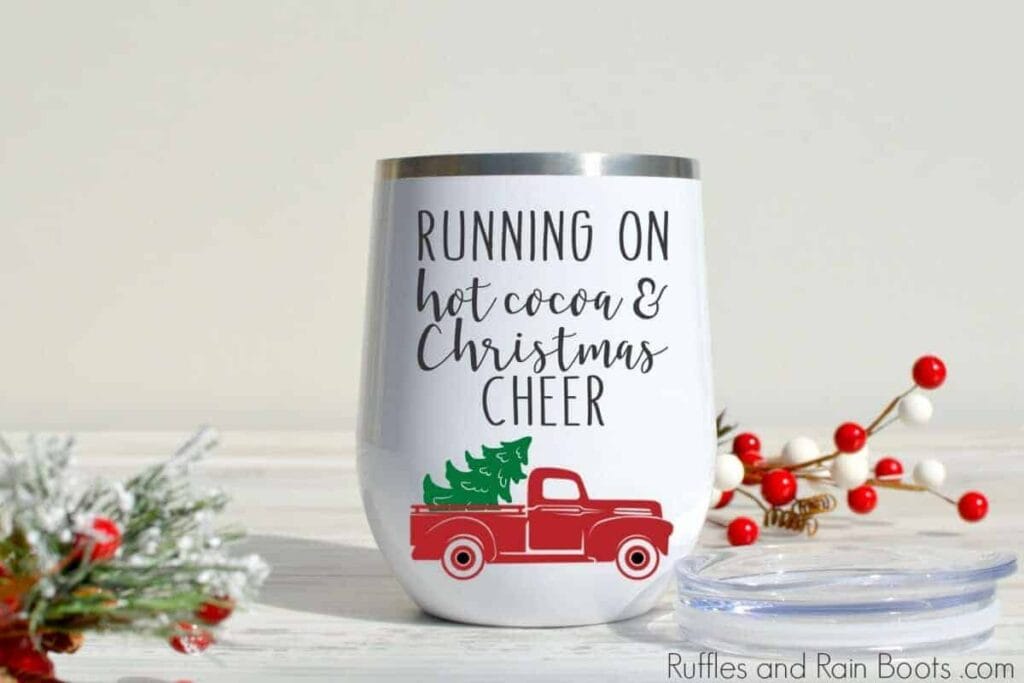 Running on Cocoa Christmas SVG by Ruffles and Rain Boots