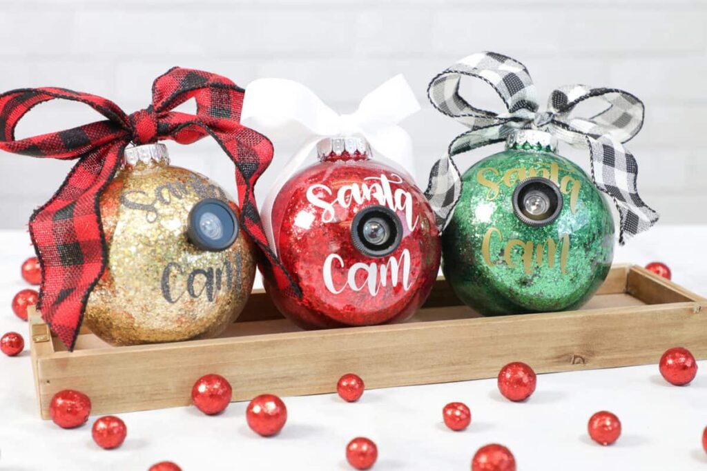 Santa Cam Ornament by Sweet Red Poppy