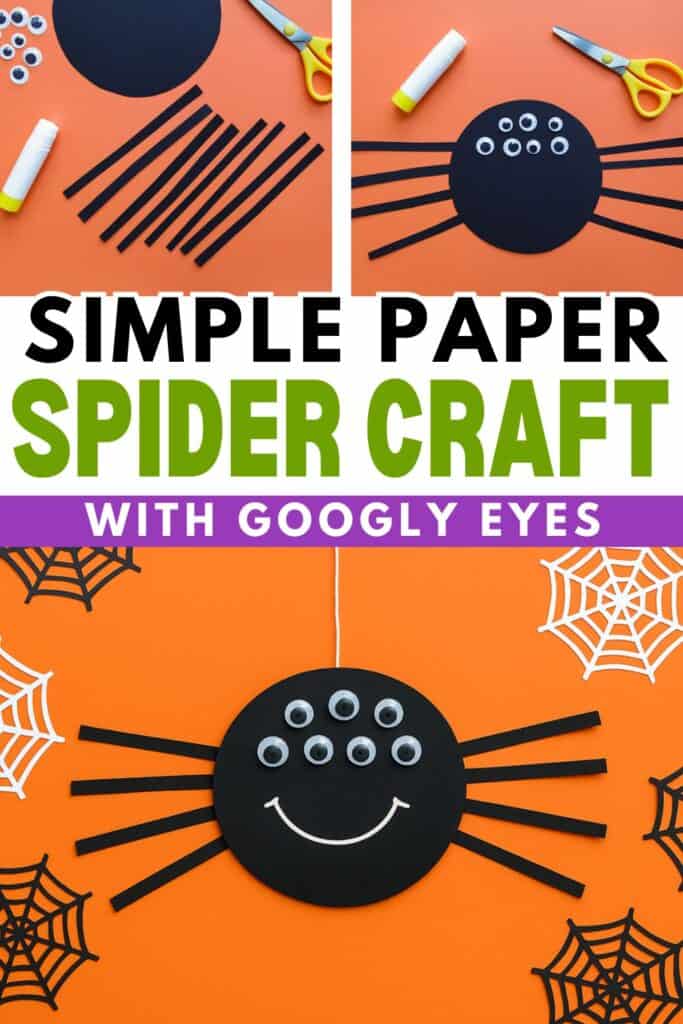 Simple Paper Spider Craft for Kids Prechoolers Kindergarten