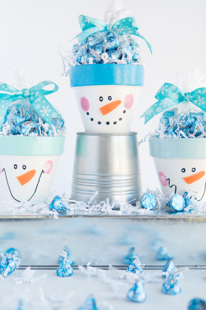 Snowman Candy Pots by Made to be a Momma