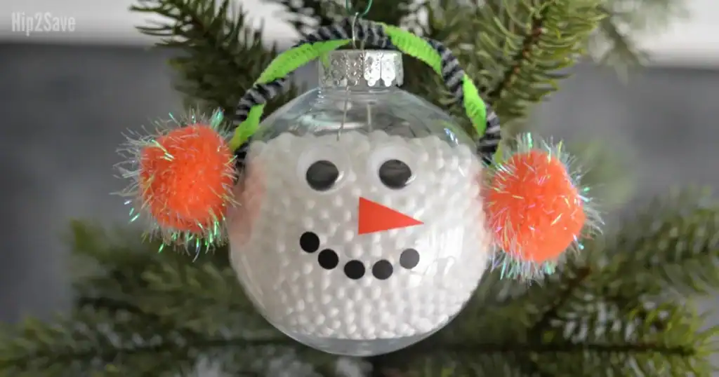 Snowman Ornaments Kids Craft by Hip 2 Save