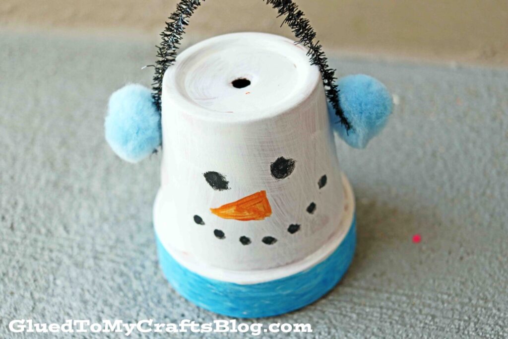 Terra Cotta Pot Snowman Kid Craft by Glued to my Crafts