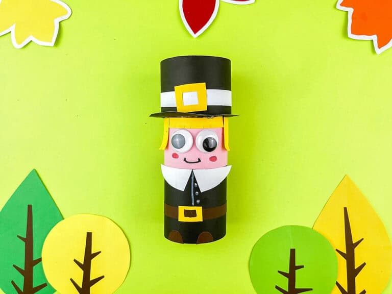 Toilet Paper Roll Pilgrim Boy Thanksgiving Craft for Kids