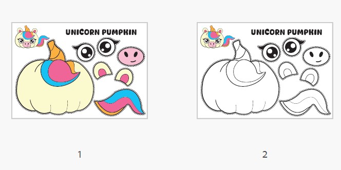 Unicorn Pumpkin Paper Disguise Project