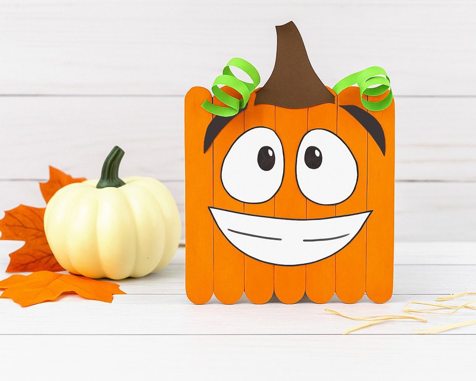 craft Stick Pumpkin Craft for Kids