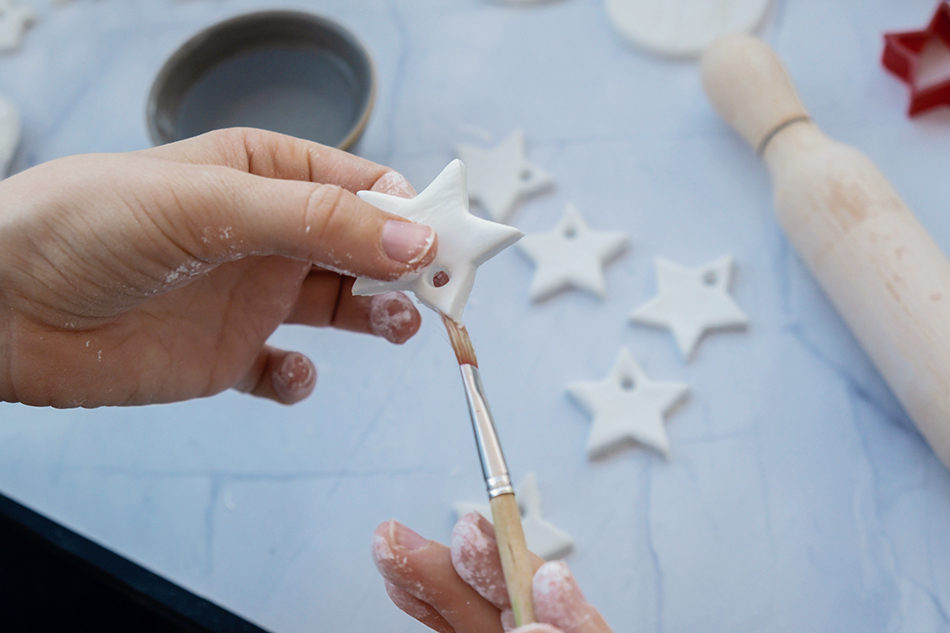 Air Dry Clay Christmas Ornaments Step 6