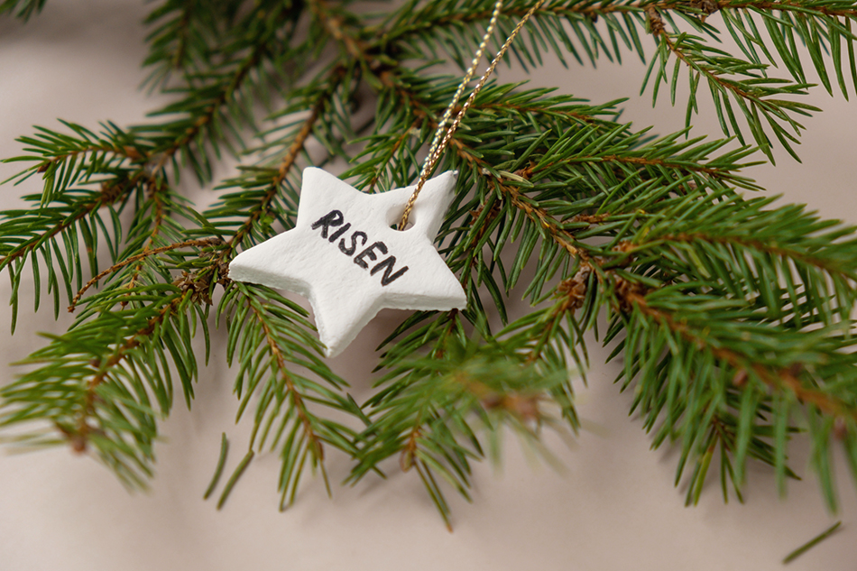 Air Dry Clay Christmas Ornaments Step 8