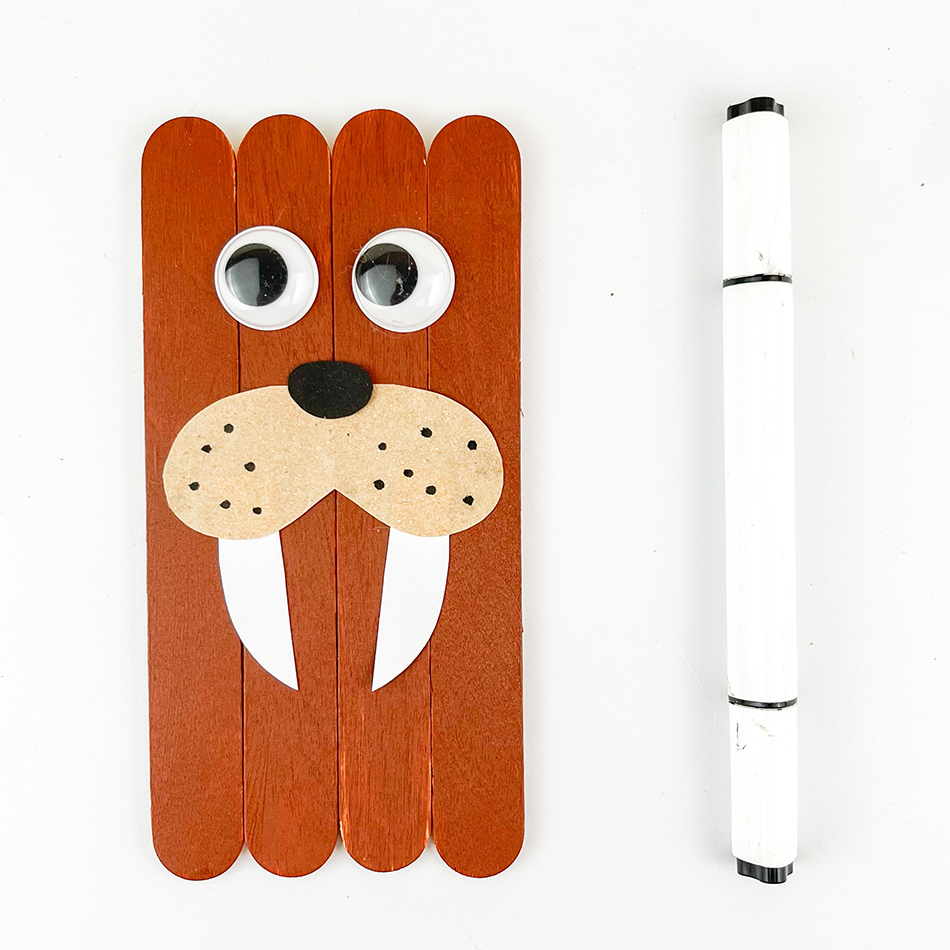 Arctic Walrus Popsicle Stick Craft Step 5