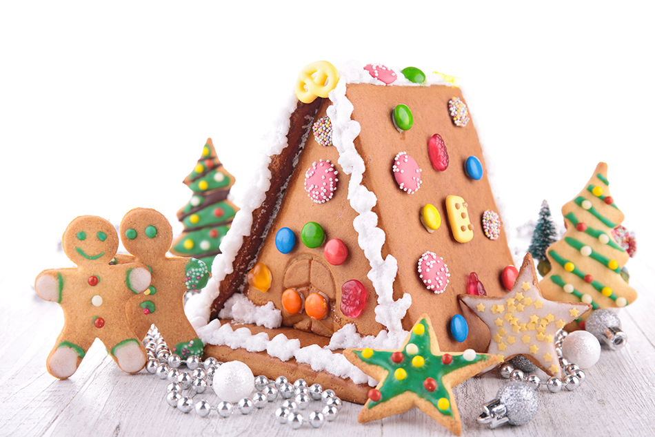 Candy-Covered A-Frame Gingerbread House