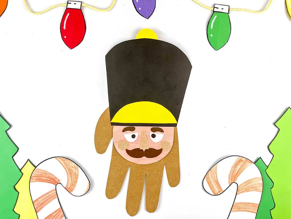 Christmas Keepsake Nutcracker Handprint Craft for Kids