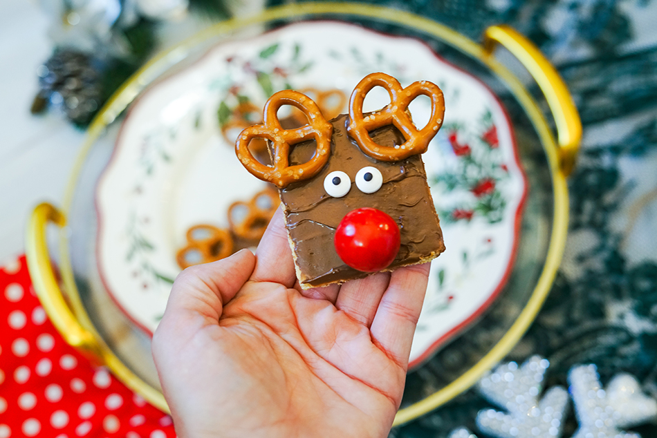 Christmas Nutella Rudolph Graham Cracker Treat for Kids