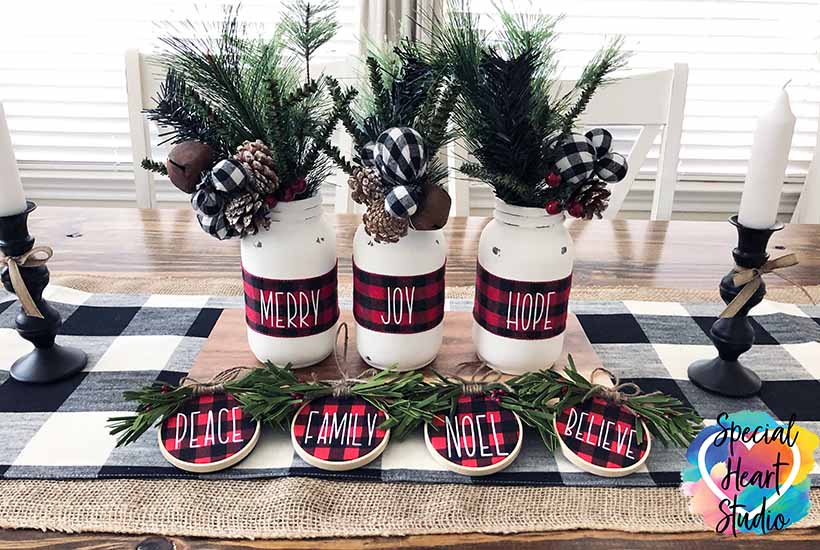 Christmas Ornaments and Centerpiece by Special Heart Studio