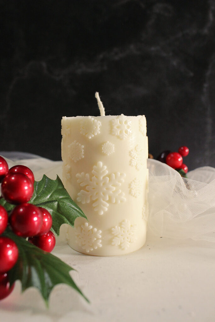 Christmas Snowflake Soy Serenity Candle DIY Tutorial