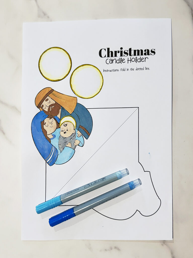 Christmas nativity Candle Holder Step 1