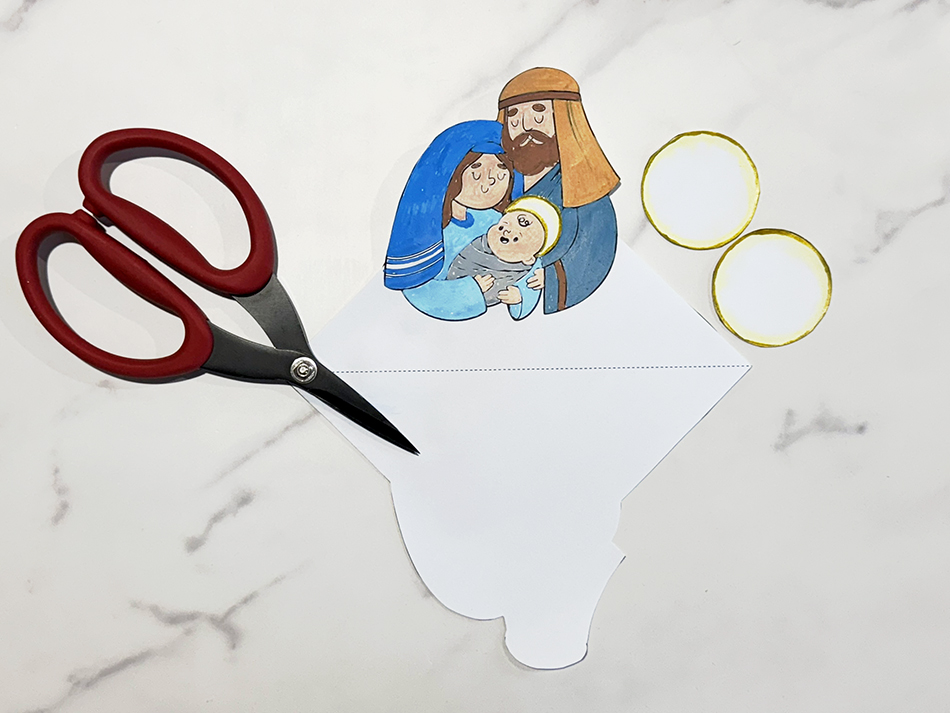 Christmas nativity Candle Holder Step 2