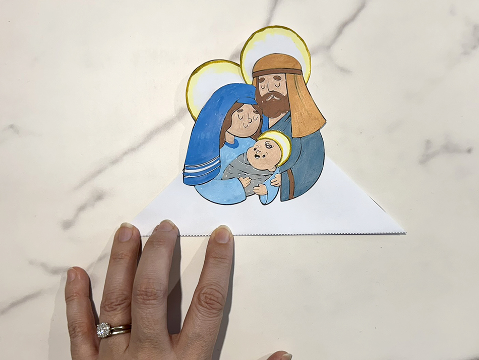 Christmas nativity Candle Holder Step 4