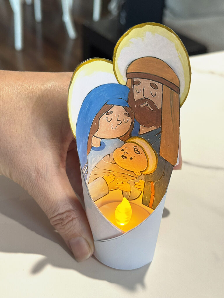 Christmas nativity Candle Holder Step 6