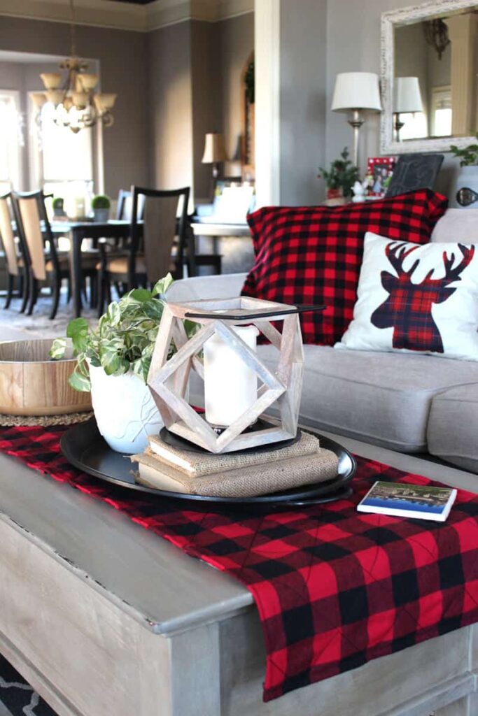 DIY Buffalo Plaid Table Runner by Love Our Real Life