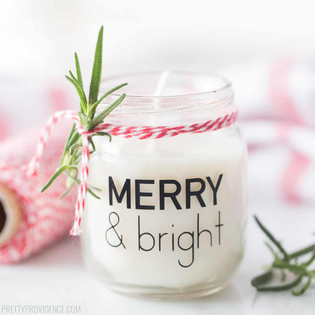 DIY Candle Christmas Neighbor Gift by Pretty Providence