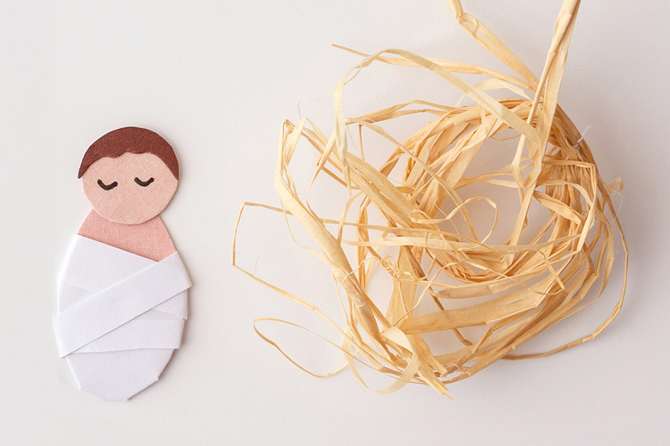 DIY Egg Carton Birth of Baby Jesus Nativity Craft Step 4