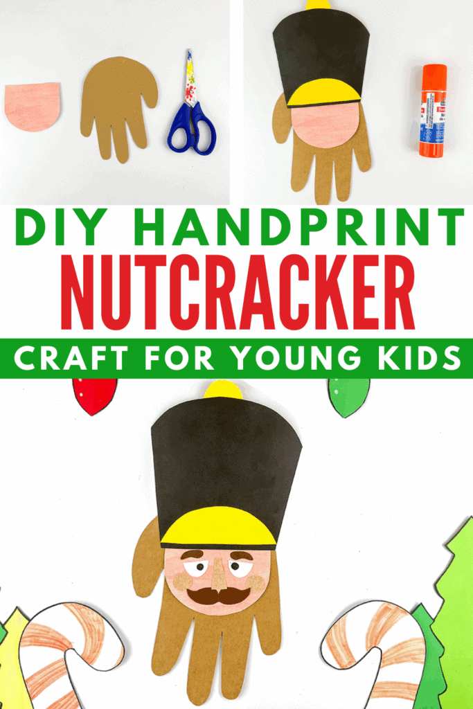 DIY Handprint Christmas Nutcracker Paper Craft for Preschool, Toddlers (Keepsake)