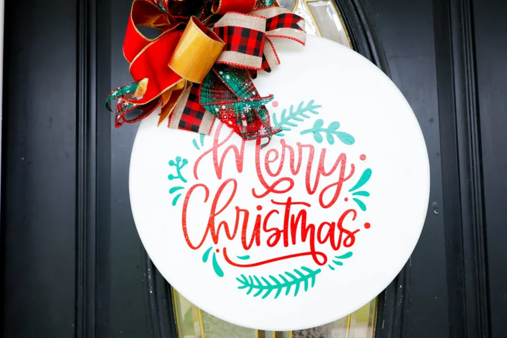 DIY Merry Christmas Wood Sign by Slat at Home Mother