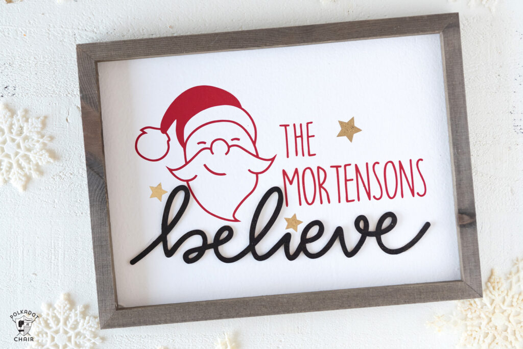 DIY Personalized Wood Christmas Sign by Polka Dot Chair