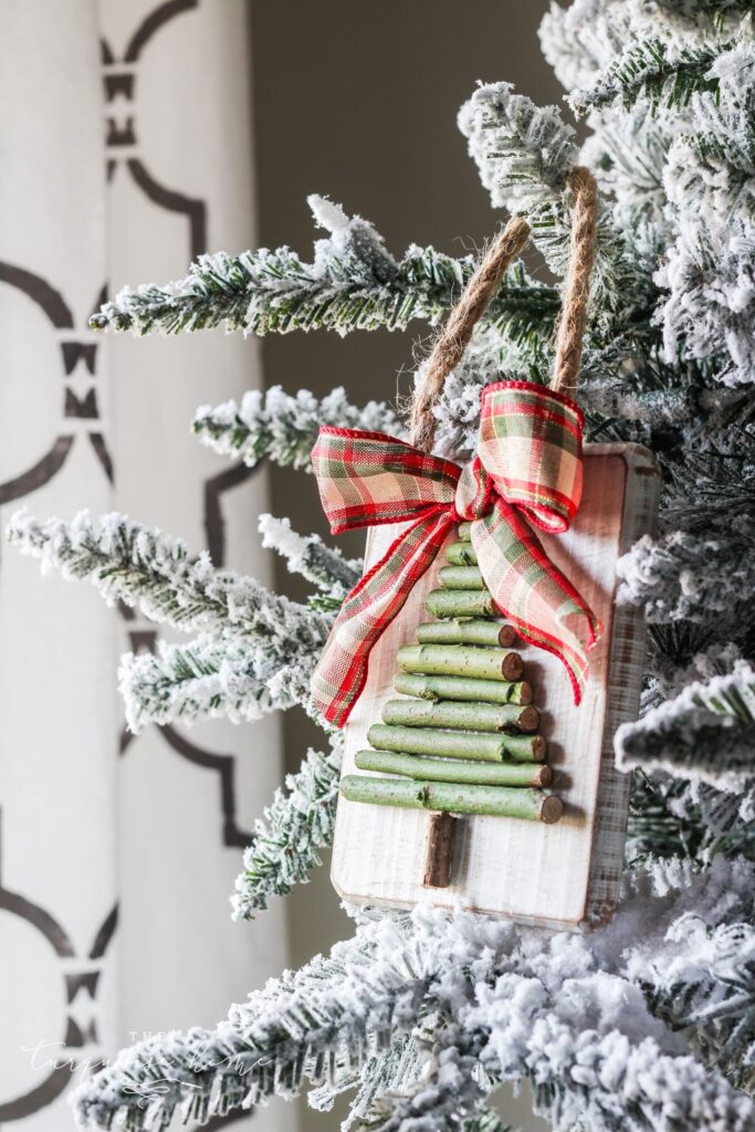DIY Twig Christmas Tree Ornament by the Turquoise Home