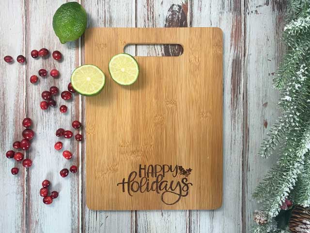 DIY Wood Burned Christmas Cutting Board by Burton Avenue