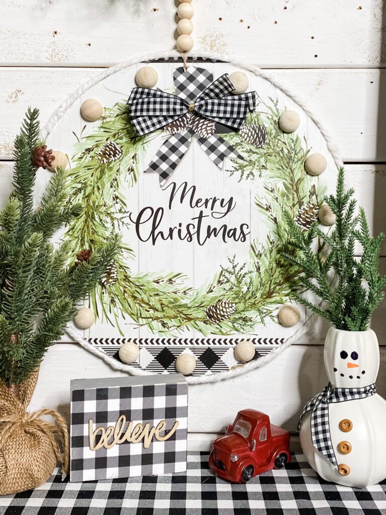 Decoupage Dollar Tree Christmas Gift Bag DIY by the Makers Map