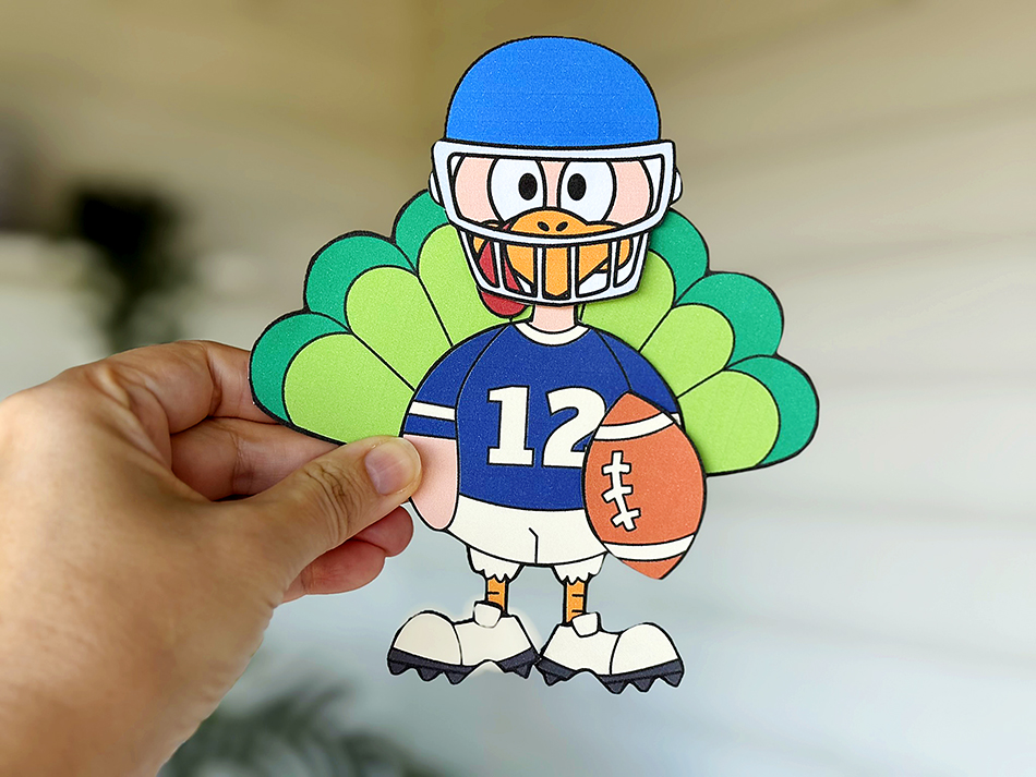 Disguise a Turkey as a Football Player Craft for Kids