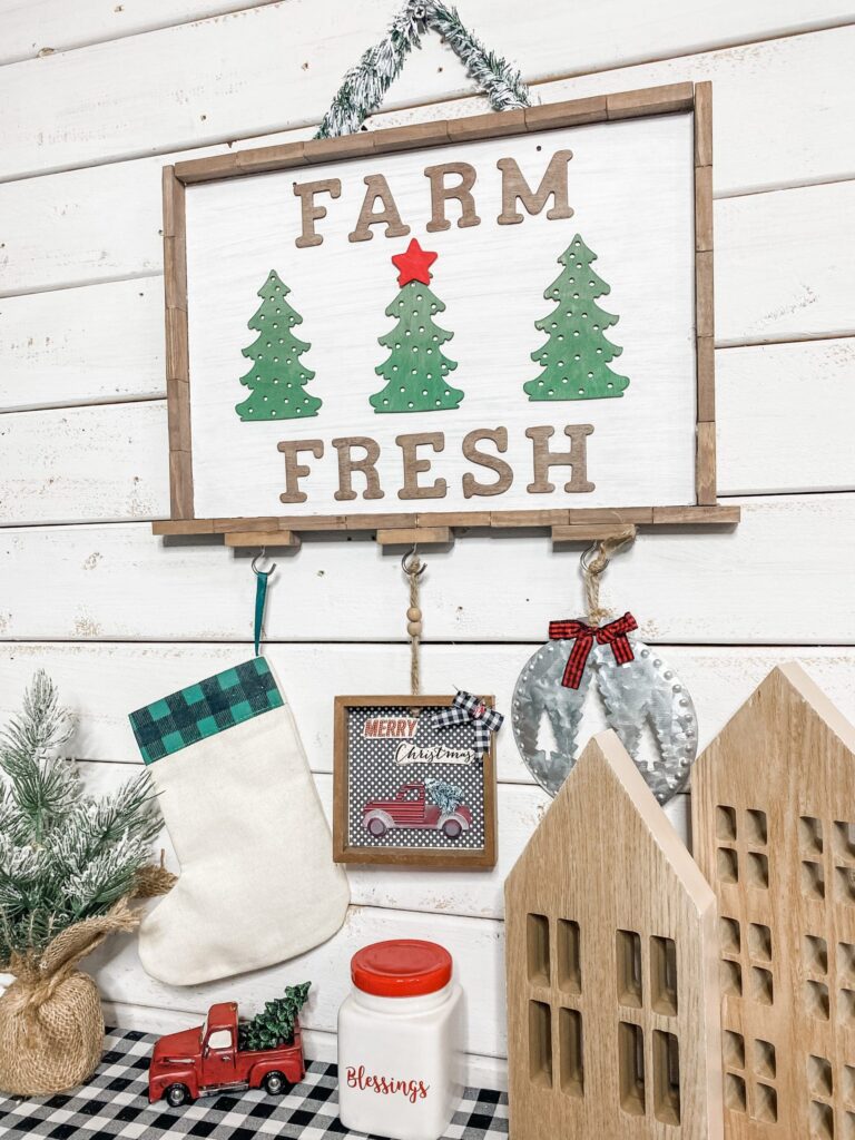 Dollar Tree Farmhouse Christmas DIY by the Makers Map