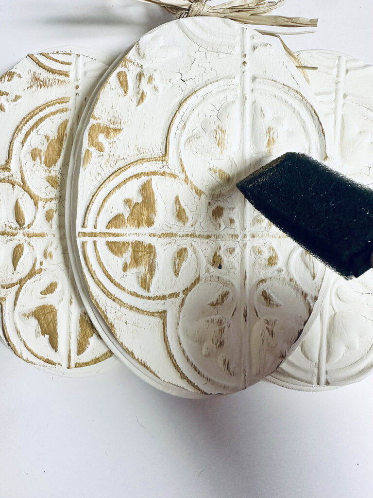 Dollar Tree Tin Pumpkin step 8