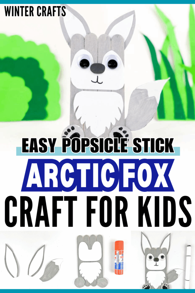 Easy DIY Arctic Fox Popsicle Stick Craft for Kids to Make