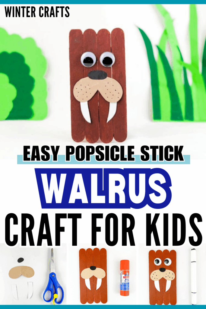 Easy DIY Walrus Winter Popsicle Stick Craft for Kids to Make