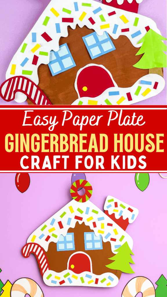 Easy Paper Plate Gingerbread House Craft for Kids