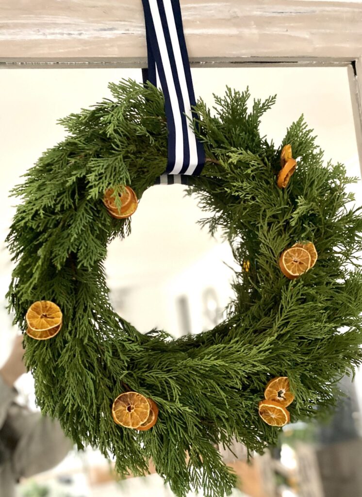 Evergreen Wreath with Dried Oranges by a Hundred Affections