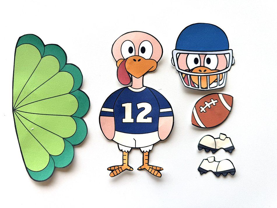 Football Player Turkey Disguise Step 1