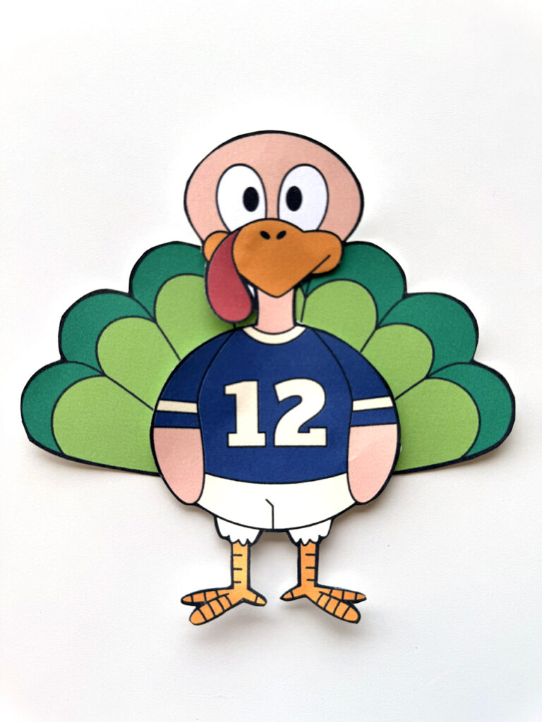 Football Player Turkey Disguise Step 1