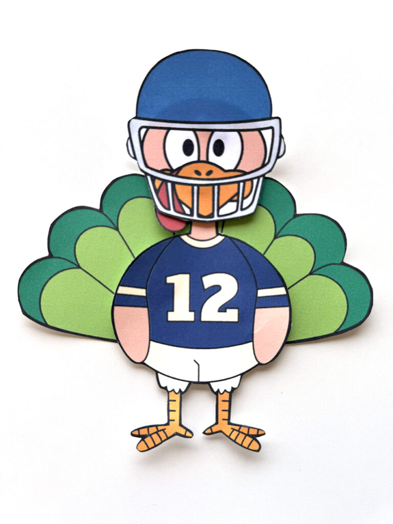 Football Player Turkey Disguise Step 3
